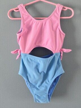Pink and Blue Girls Swim One-Piece 4-5
